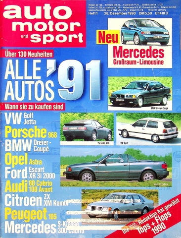 Deckblatt Auto Motor und Sport (01/1990)